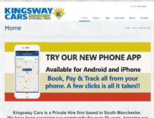 Tablet Screenshot of kingswaytaxis.co.uk